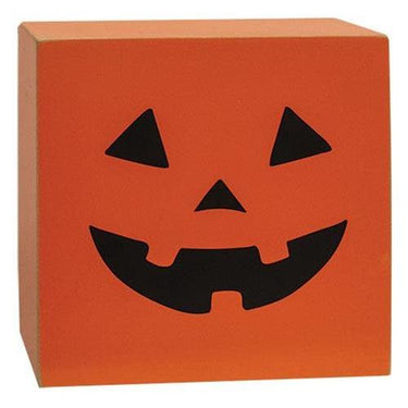 3 Set Jack O Lantern Pumpkin Wood Stack - The Fox Decor